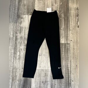 Nike Womens Black Leggings with White Logo Size XS
